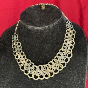 Unique LC Lauren Conrad Brass-tone Oversized Chainlink Layered Necklace!